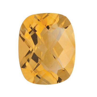 Citrín antický cushion 10 x 8 mm 2,75ct Checkerboard cut CNUCAYL-10