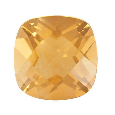 Citrín antický štvorec 8 x 8 mm 2ct Checkerboard cut CNVCAYL-8