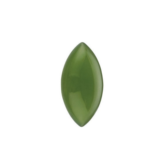 Nefrit markíz 8 x 4 mm 0,76ct Kabošon NFMKSOL-8