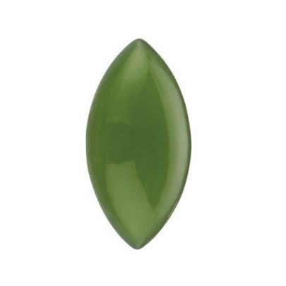 Nefrit markíz 10 x 5 mm 1,17ct Kabošon NFMKSOL-10