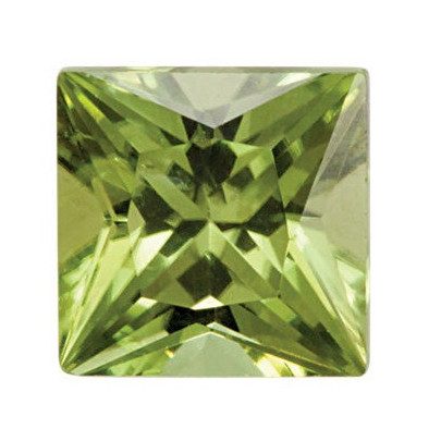 Peridot štvorec 6,5 x 6,5 mm 1,56ct Princess cut PEPPAAPE-6,5