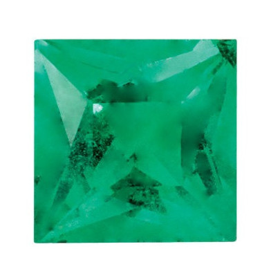 Smaragd štvorec 3,5 x 3,5 mm 0,23ct Princess cut SGPPAGR-3,5