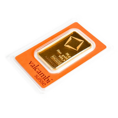 70028 Investičná zlatá tehla  50 g Valcambi  (1) 2
