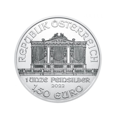 Investičná strieborná minca 1 oz Wiener Philharmoniker 1,50 Euro 01202201-22 2