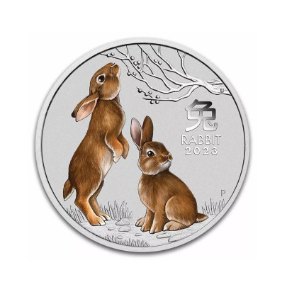 Investičná strieborná minca 1 oz 1 AUD Rabbit 2023 Colour 02202341