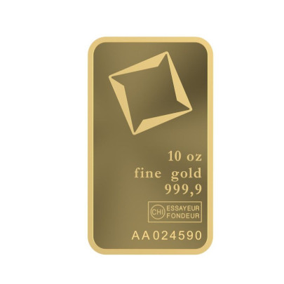 Investičná zlatá tehla 10 oz razená Valcambi 86120311