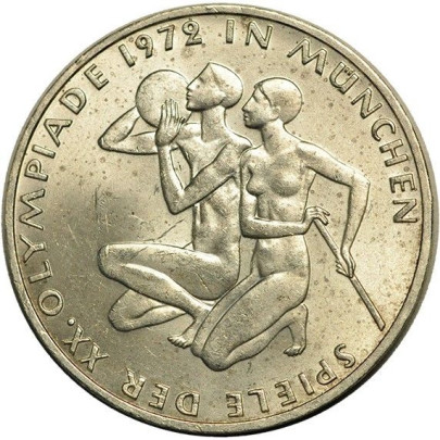 Strieborná minca 9,69 g 10 Deutsche Mark Olympiade Atléti AG000011