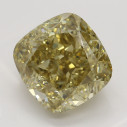 Farebný diamant cushion, fancy hnedožltý, 5,01ct, GIA
