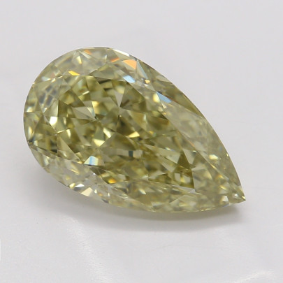 Farebný diamant hruška, fancy hnedasto-zelenkasto žltý, GIA 9872170109 Y5