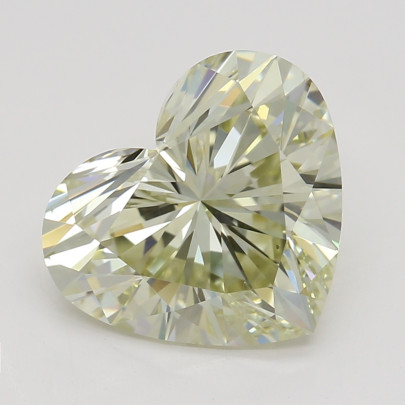 Farebný diamant srdce, fancy light hnedasto-zelenkasto žltý, GIA 5870150505 Y4