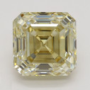 Farebný diamant štvorcový emerald, fancy hnedasto-žltý, 2,52ct, GIA