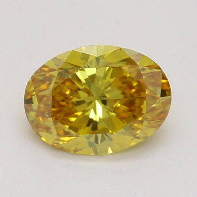 Farebný diamant ovál, fancy vivid orandžovožltý, GIA 7873290267 Y7