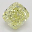 Farebný diamant cushion, fancy žltý, 5,5ct, GIA