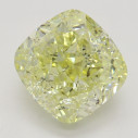 Farebný diamant cushion, fancy light žltý, 3,02ct, GIA