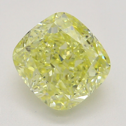 Farebný diamant cushion, fancy intense žltý, GIA 5872400295 Y6