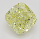 Farebný diamant cushion, fancy žltý, 1,51ct, GIA