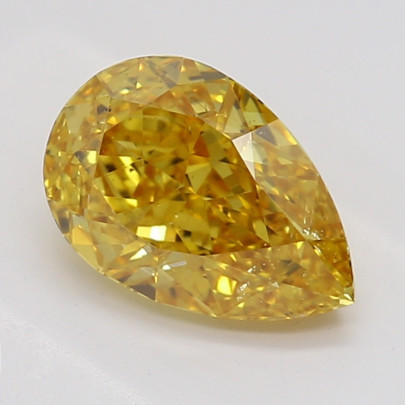 Farebný diamant hruška, fancy vivid žltoorandžový, GIA 7845330387 O7