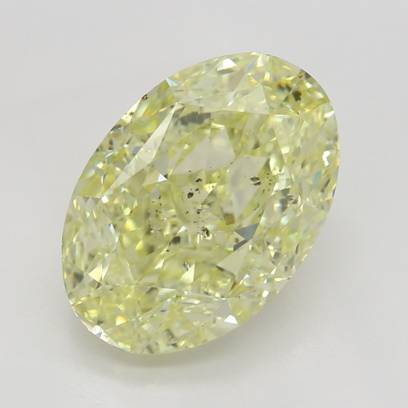Prírodný farebný diamant s GIA certifikatom oval fancy light žltý 4.05 ct SI2 6829630116_Y4