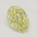 Farebný diamant oval, fancy žltý, 0,72ct, GIA