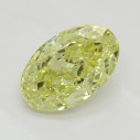 Farebný diamant oval, fancy žltý, 0,73ct, GIA