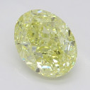 Farebný diamant oval, fancy žltý, 0,65ct, GIA