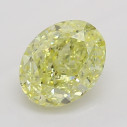 Farebný diamant oval, fancy žltý, 0,56ct, GIA