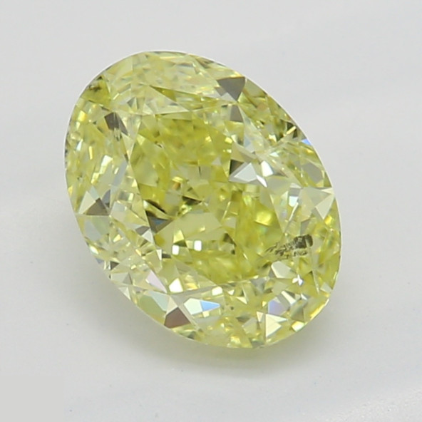 Prírodný farebný diamant s GIA certifikatom oval fancy intense žltý 0.69 ct SI2 9851600099_Y6