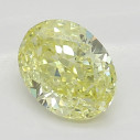 Farebný diamant oval, fancy žltý, 0,42ct, GIA