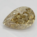 Farebný diamant slza, fancy hnedožltý, 1,7ct, GIA