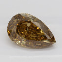 Farebný diamant slza, fancy deep žltohnedý, 1,21ct, GIA