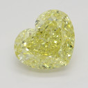 Farebný diamant srdce, fancy intense žltý, 1,3ct, GIA