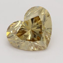 Farebný diamant srdce, fancy hnedožltý, 1,01ct, GIA