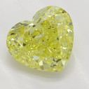 Farebný diamant srdce, fancy intense žltý, 1,03ct, GIA