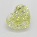 Farebný diamant srdce, fancy light žltý, 0,71ct, GIA