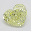 Farebný diamant srdce, fancy žltý, 0,8ct, GIA