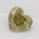 Farebný diamant srdce, fancy hnedožltý, 0,7ct, GIA
