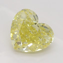 Farebný diamant srdce, fancy intense žltý, 0,79ct, GIA