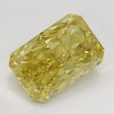 Farebný diamant radiant, fancy deep žltý, 4,01ct, GIA