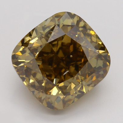 Prírodný farebný diamant s GIA certifikatom cushion fancy dark tmavo žltkasto hnedý 3.71 ct SI2 8841740078_T9