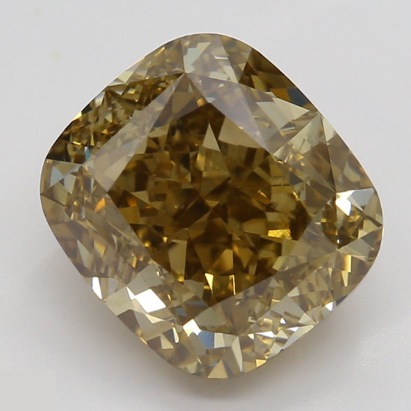 Prírodný farebný diamant s GIA certifikatom cushion fancy dark tmavo žltkasto hnedý 2.51 ct VS2 1841890030_T9