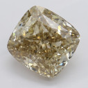Farebný diamant cushion, fancy light champagne, 1,5ct, GIA