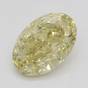 Farebný diamant oval, fancy žltý, 0,83ct, GIA