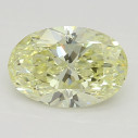 Farebný diamant oval, fancy light žltý, 0,6ct, GIA
