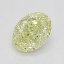 Farebný diamant oval, fancy light žltý, 0,38ct, GIA