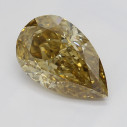 Farebný diamant slza, fancy hnedožltý, 1ct, GIA