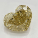 Farebný diamant srdce, fancy hnedožltý, 3,29ct, GIA