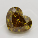 Farebný diamant srdce, fancy deep hnedo žltý, 2,01ct, GIA