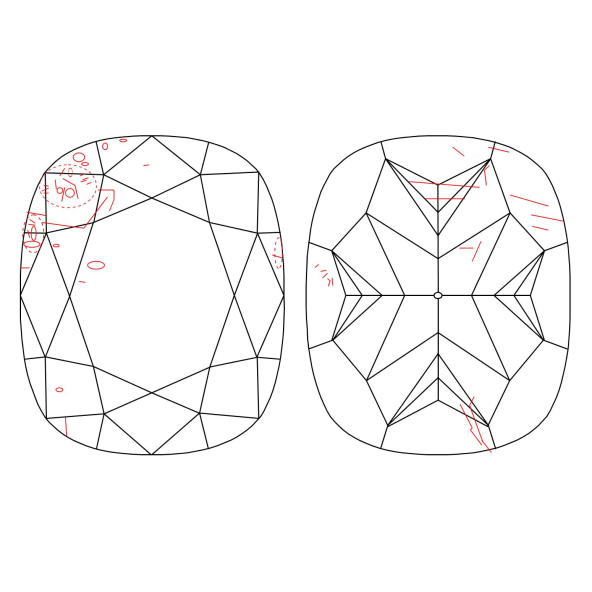 Inkluzie a cistota v prirodnom farebnom diamante cushion fancy s nahnedlo žltou farbou 2.10 ct I2 8827470158_Y5