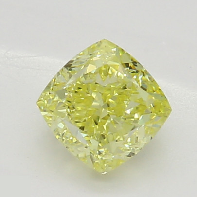 Prírodný farebný diamant s GIA certifikatom cushion fancy intense žltý 0.40 ct VVS2 6116960056_Y6