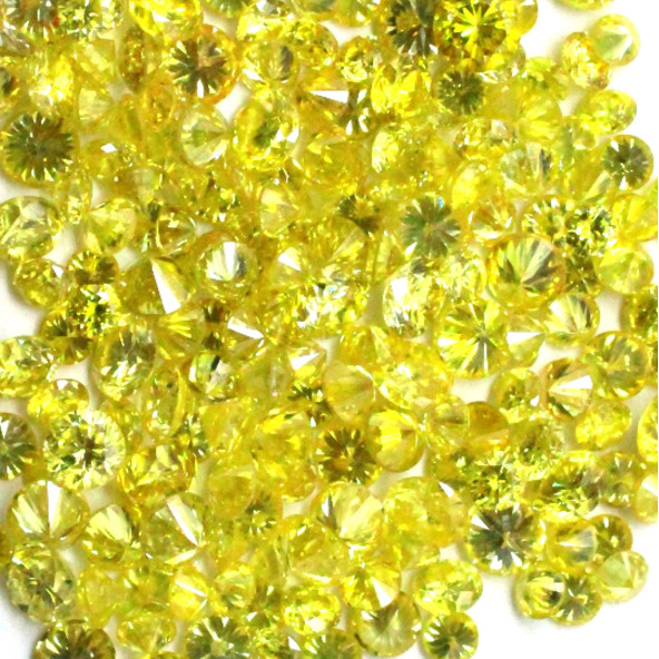 Fancy color diamant okrúhly briliant, fancy intense canary žltý 2 mm 0,04ct  BIRDY6YL-2
